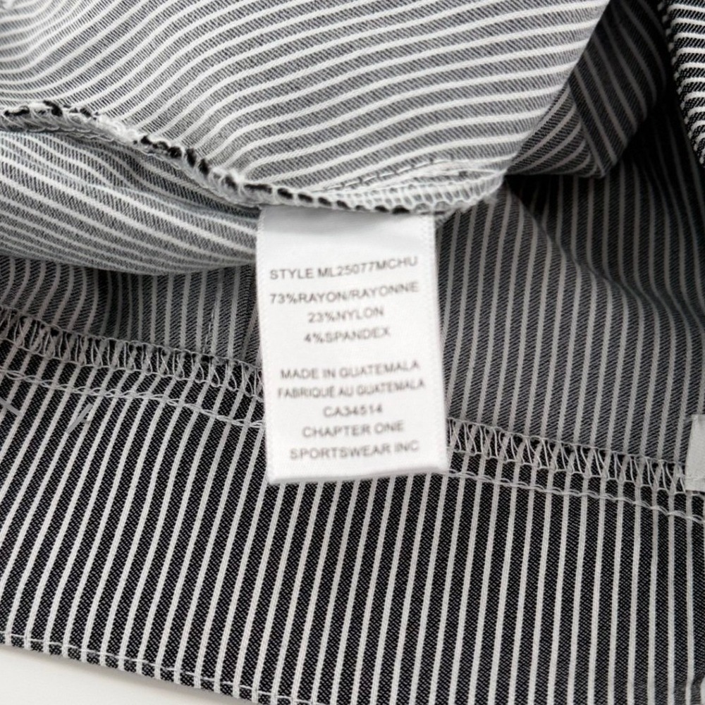 JULES & LEOPOLD Navy Blue White Pinstripe Sailor Button Ankle Pants Large - Picture 4 of 8